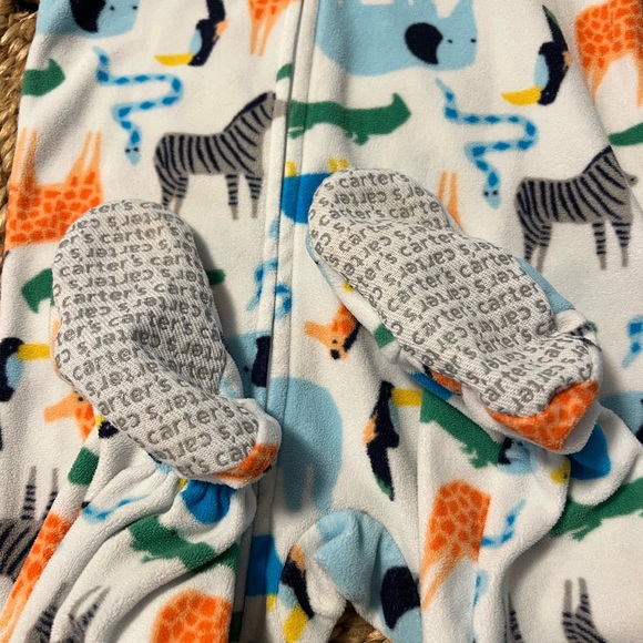 Carters Fleece Footie Pajama 18M - Picture 3 of 3